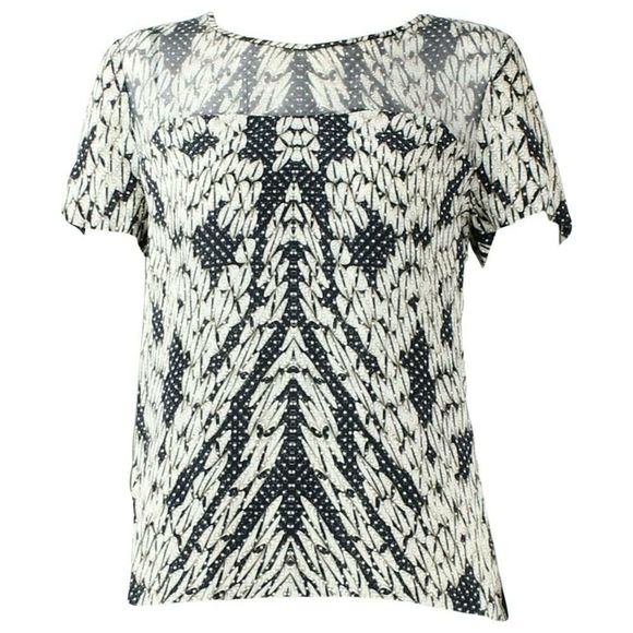 DVF Diane Von Furstenberg Silk Top Blouse Shirt 8 - Picture 1 of 6